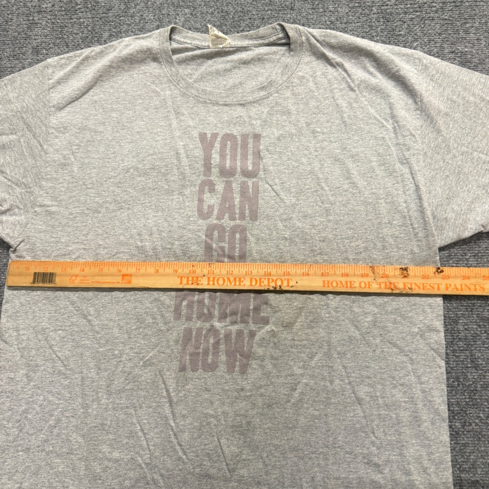 VTG Hanes You Can Go Home Now T-shirt Men's XL Gray Y2K Kobe Mamba - Picture 3 of 7